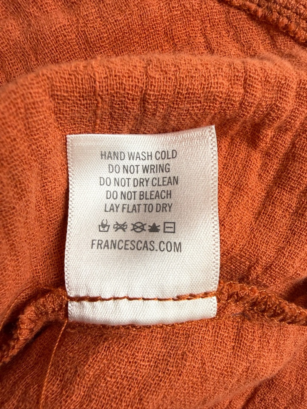 Francesca's Collections Rust Tie-Front Peasant Blouse - Picture 9 of 9